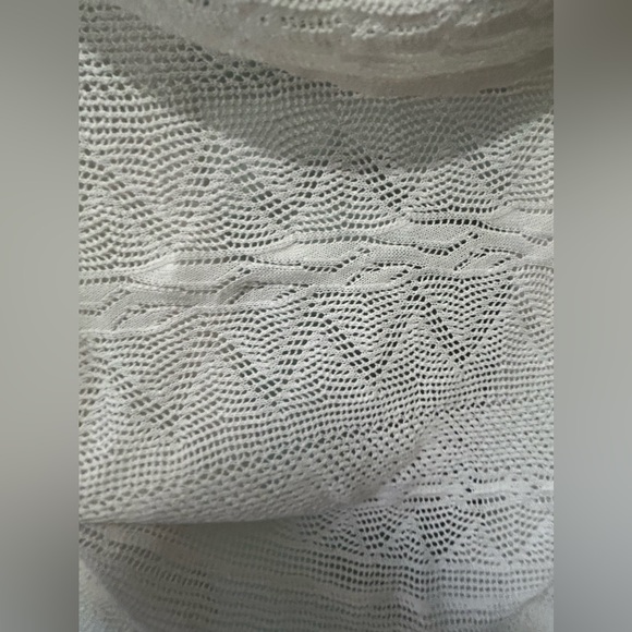 Ralph Lauren light weight white mesh like design cardigan top Sz S - Picture 4 of 7